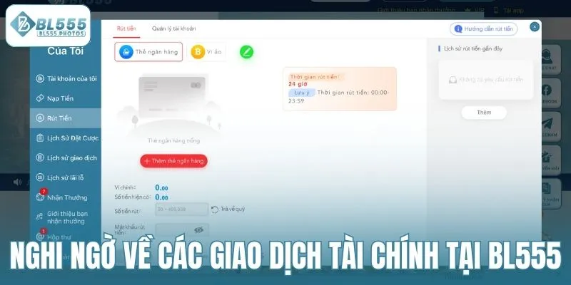 Nghi ngờ về các giao dịch tài chính tại BL555