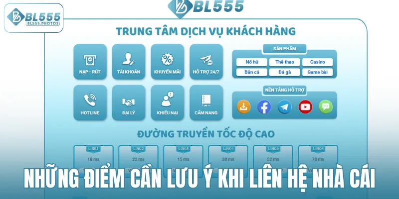 Những điểm cần lưu ý khi liên hệ nhà cái