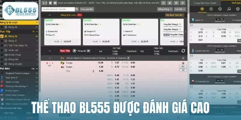 Thể thao BL555 được người chơi đánh giá cao